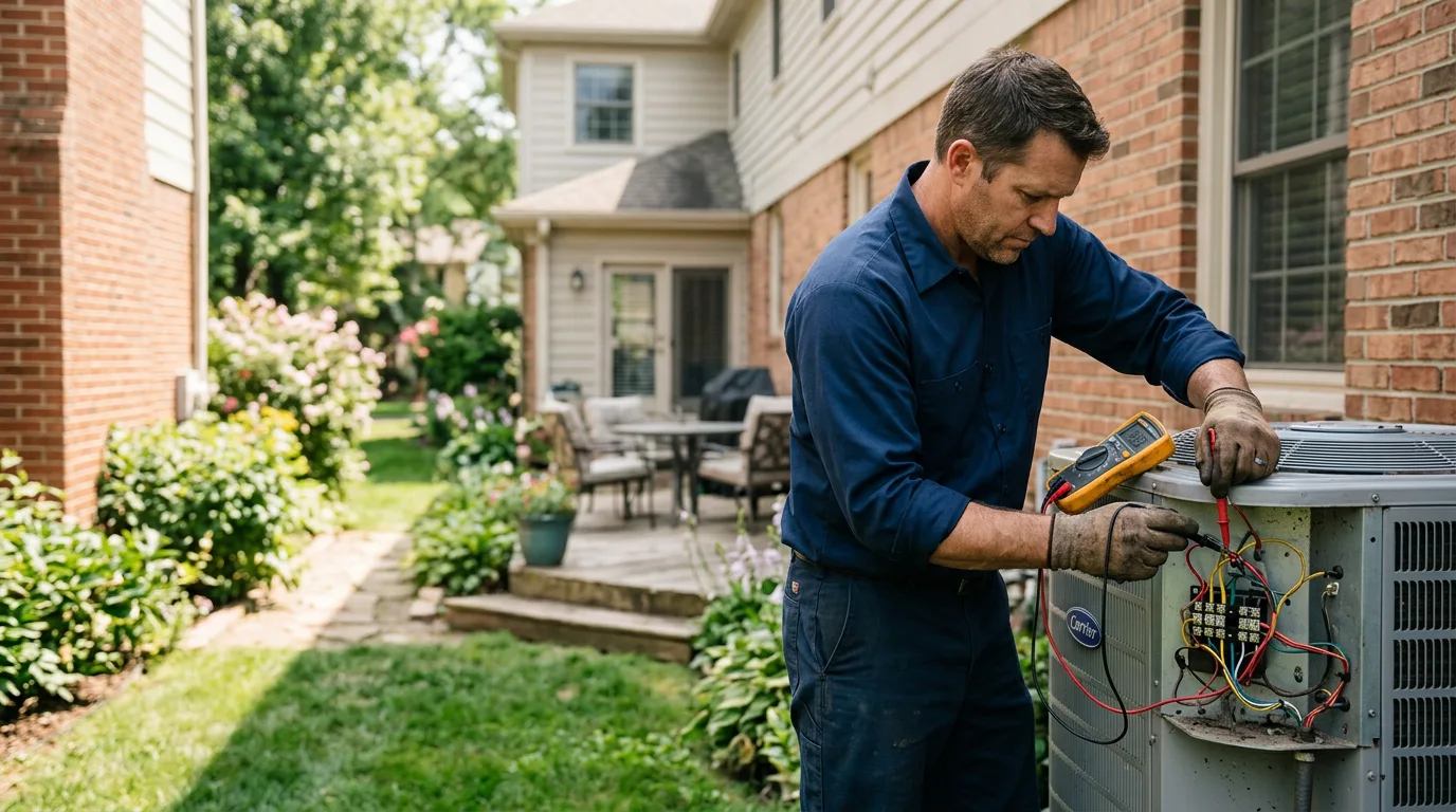HVAC technician working near Fontanelle, IA